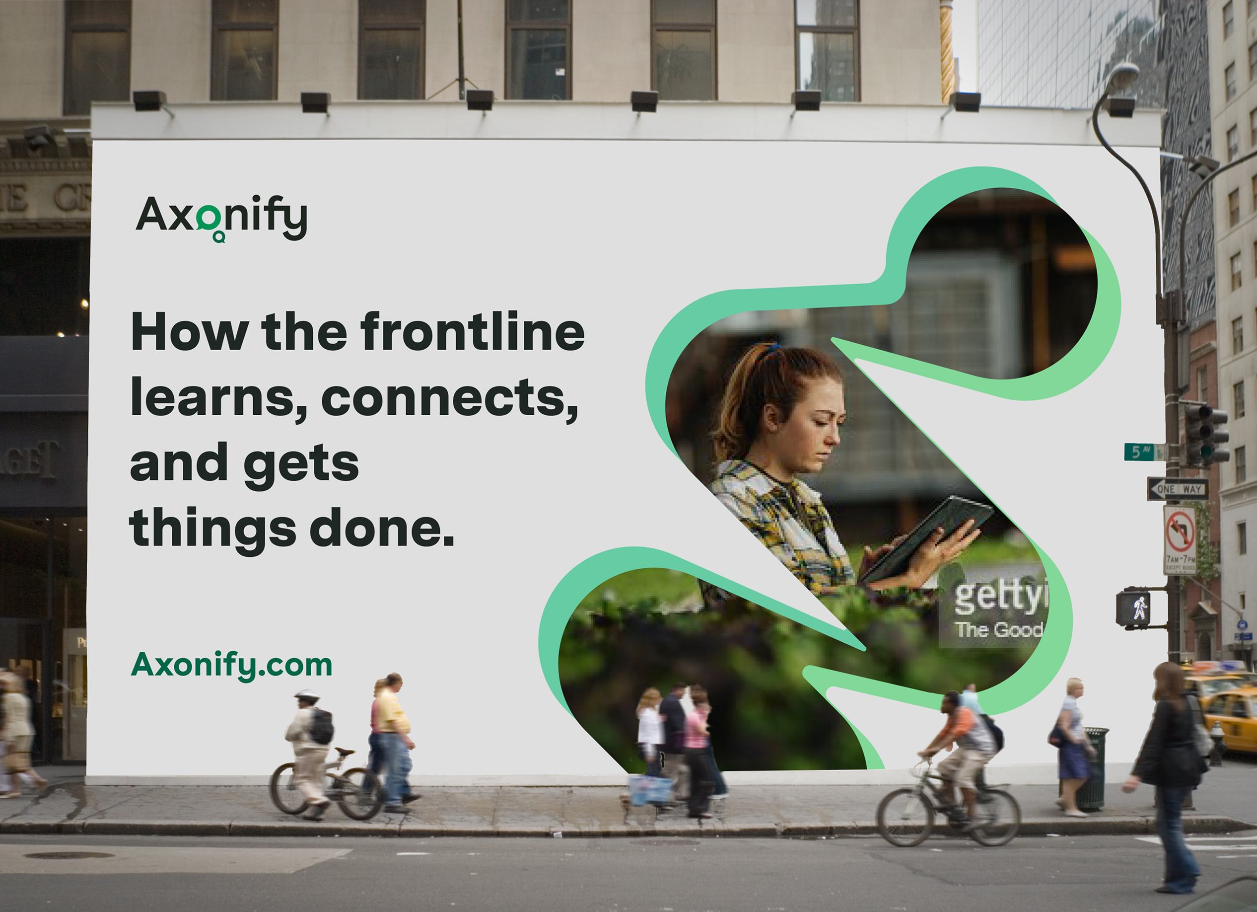 Mockup of large billboard