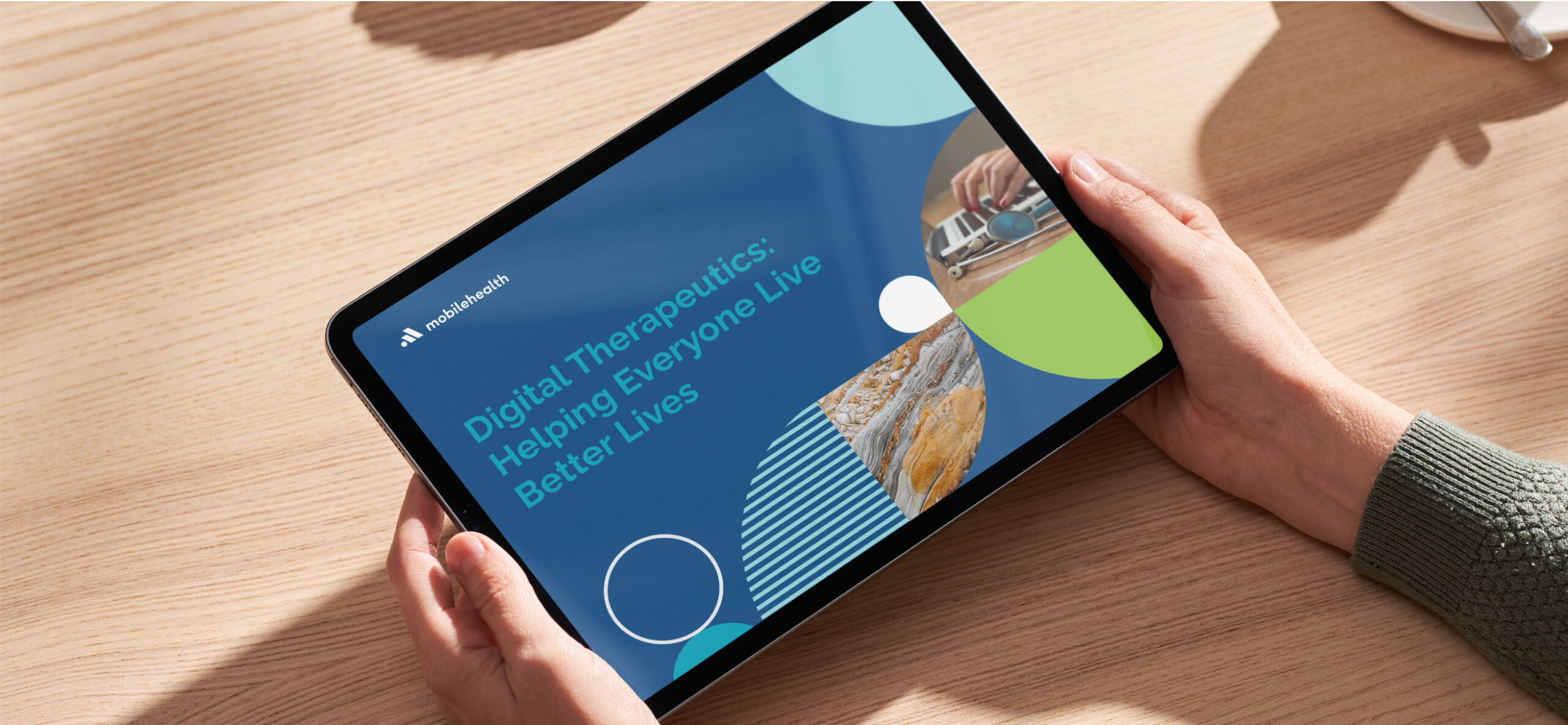 Mockup of ebook on tablet